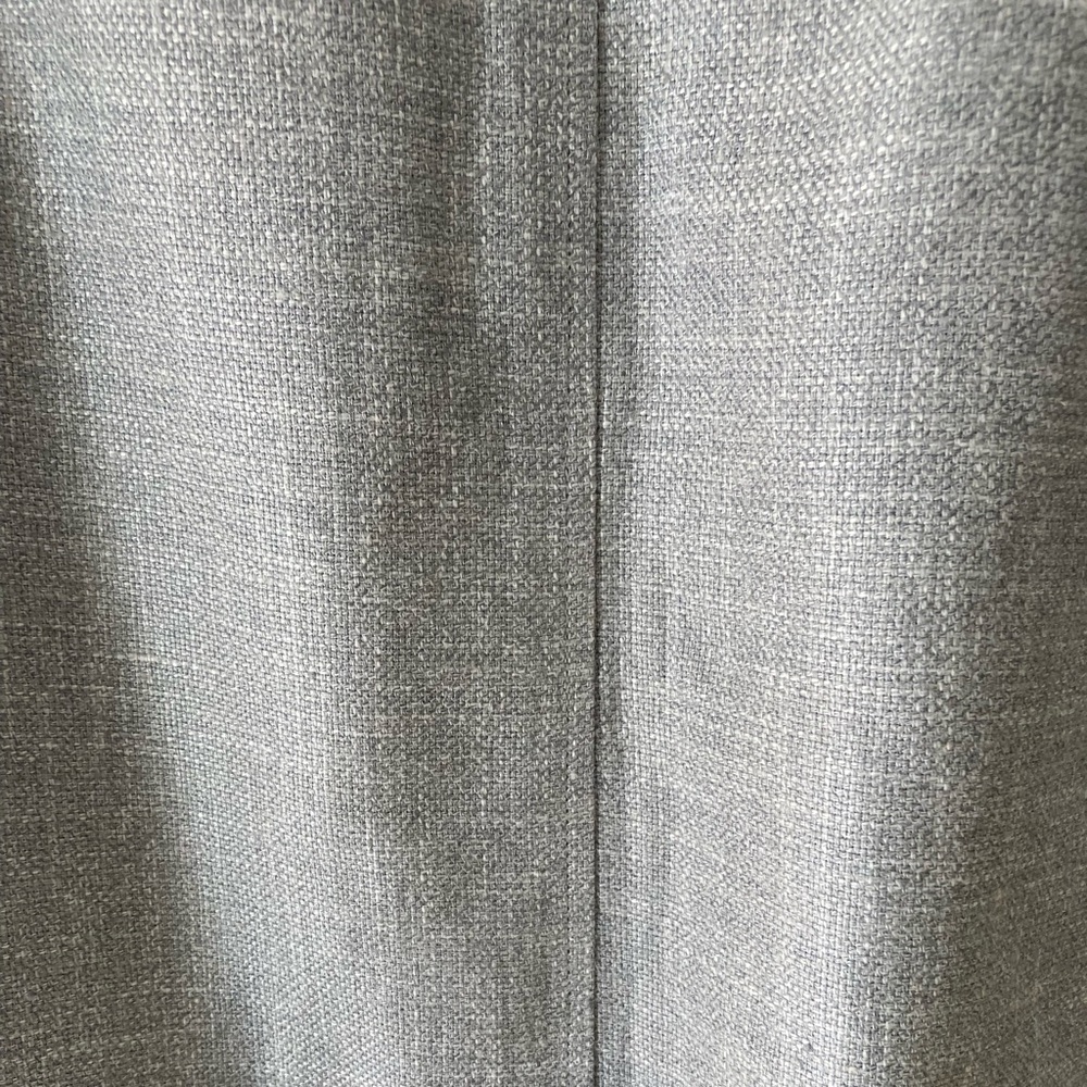 Brooks Brothers SZ 8 Silver Gray silk linen viscose blend lined above knee skirt